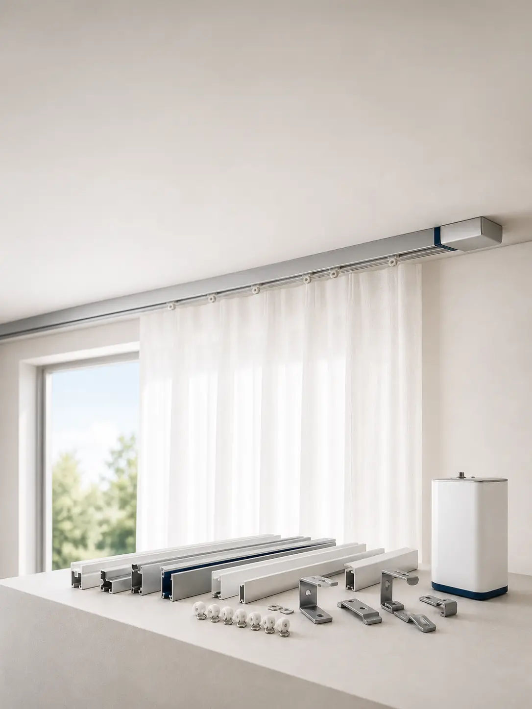 Rieles y accesorios para cortinas